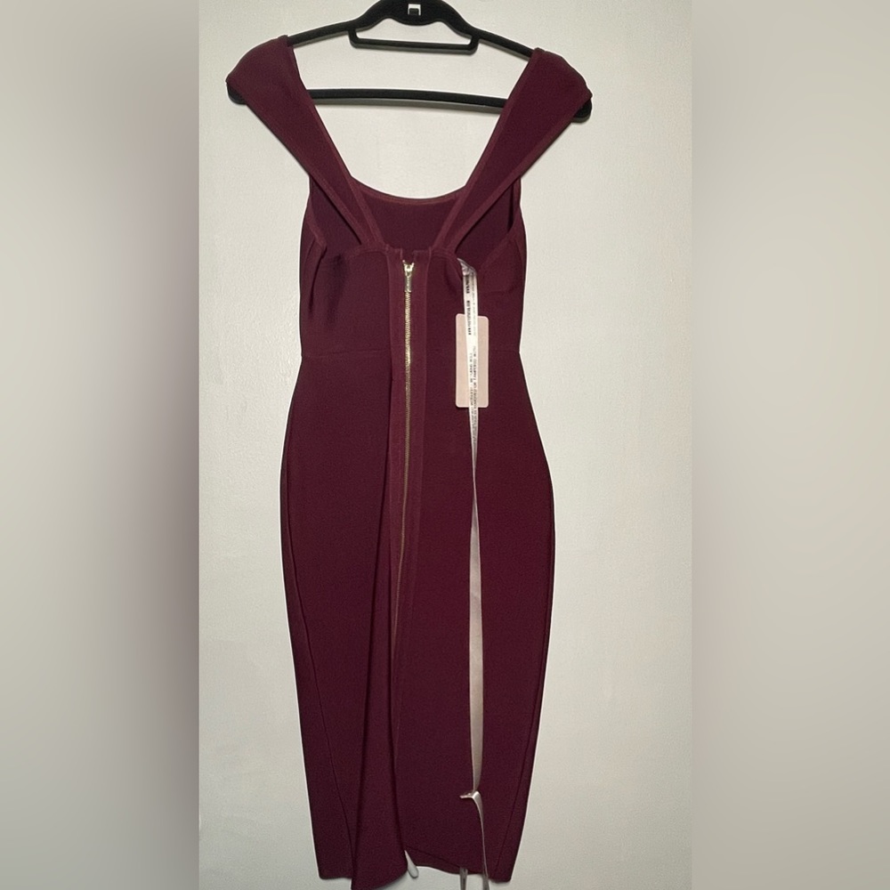 House of CB | ‘Anelle’ Wine Bandage Dress | S | Wine - Picture 7 of 10